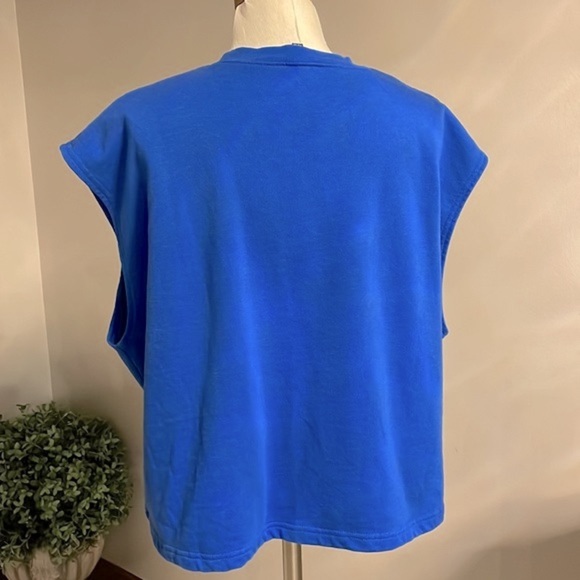 PSK COLLECTIVE women’s French Terry sleeveless sweatshirt T activewear blue XXL - Picture 4 of 13